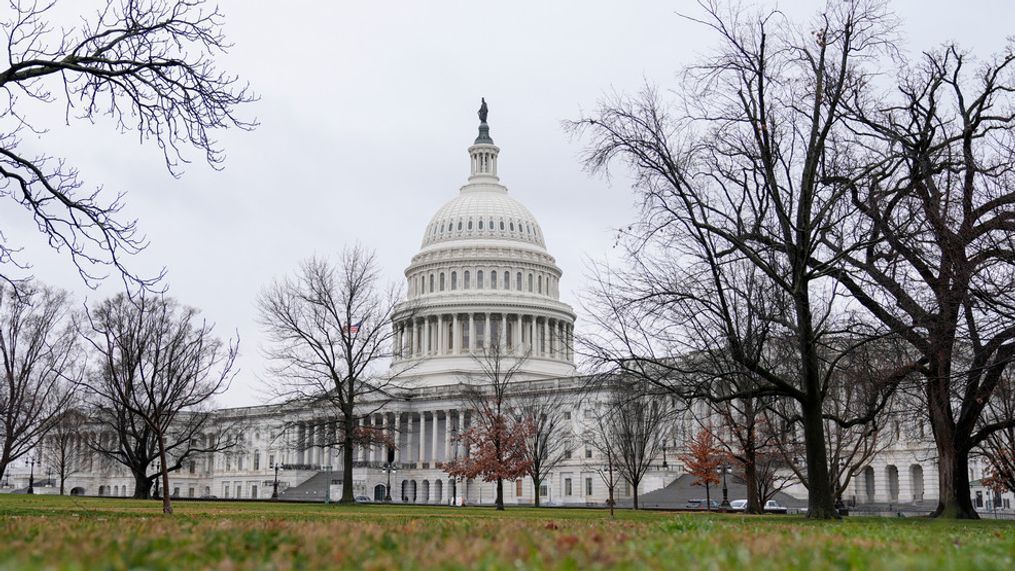 The U.S Capitol photographed on Tuesday, Feb. 13, 2024, in Washington. (AP Photo/Mariam Zuhaib)