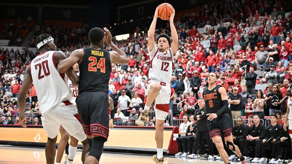 Isaiah Watts scored a career high 18 points in their win against USC. Courtesy: WSU Athletics{&nbsp;}