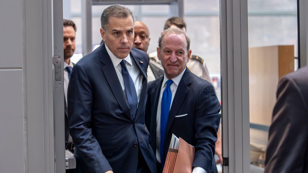 Hunter Biden, left, son of President Joe Biden, arrives with attorney Abbe Lowell at the O'Neill House Office Building for a closed-door deposition in a Republican-led investigation into the Biden family, on Capitol Hill in Washington, Wednesday, Feb. 28, 2024. (AP Photo/J. Scott Applewhite)