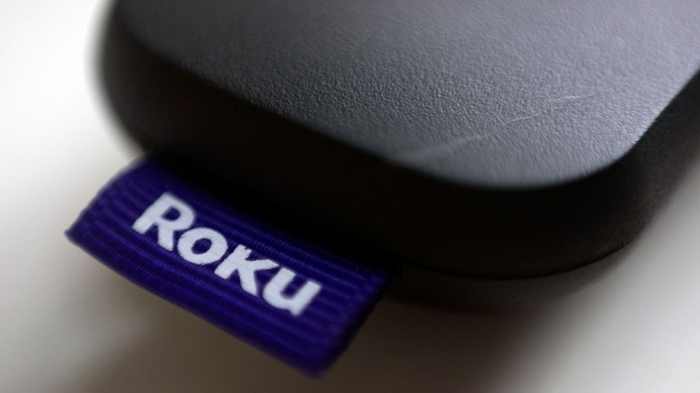 FILE - This Aug. 13, 2020 file photo shows a logo for Roku on a remote control in Portland, Ore.  (AP Photo/Jenny Kane, File)